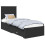 Berkfield Bed Frame Black and Silver 70 x 190 cm Engineered Wood 2