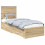 Berkfield Bed Frame Sonoma Oak and Silver 70 x 190 cm Engineered Wood 2