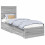 Berkfield Bed Frame Grey Sonoma and Silver 70 x 190 cm Engineered Wood 2