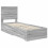 Berkfield Bed Frame Grey Sonoma and Silver 70 x 190 cm Engineered Wood 4