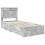 Berkfield Bed Frame Concrete Grey and Silver 75 x 190 cm Engineered Wood 4