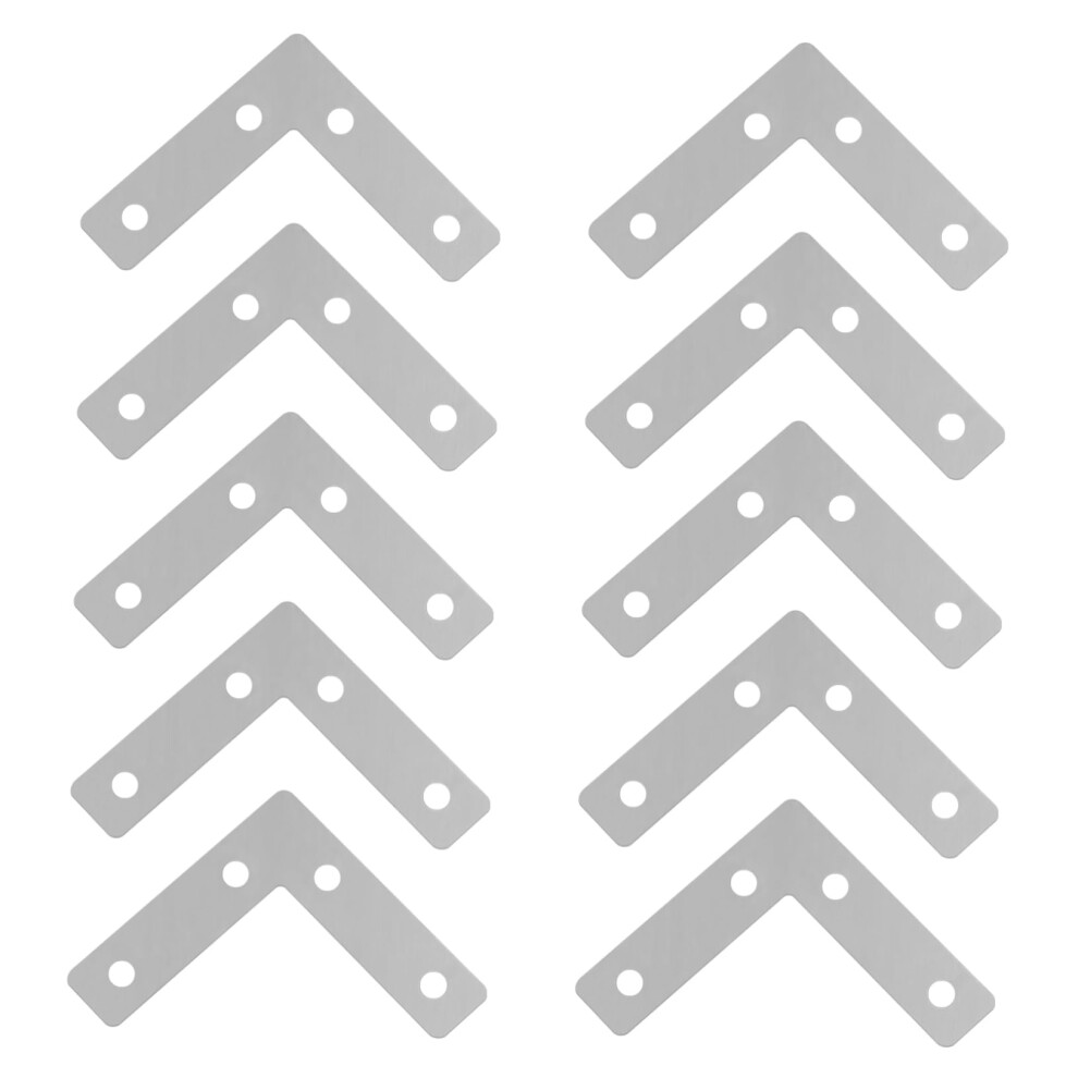 10Pcs Stainless Steel Angle Bracket Heavy Duty Corner Brace For Shelving And Furniture 9351714800419