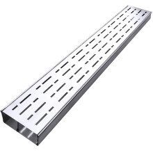 Stainless Steel Trench Drain Channel Kit with Slip‑Resistant Grate, Fast Water Drainage for Garage and Patio 39.4in