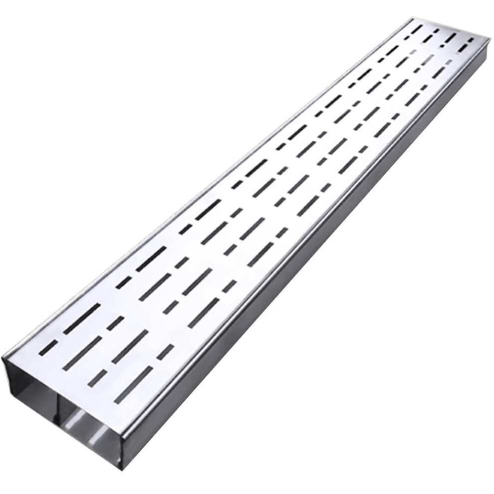 Stainless Steel Trench Drain Channel Kit With SlipâResistant Grate, Fast Water Drainage For Garage And Patio 39.4In 9351714800457