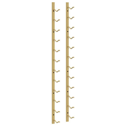 Berkfield Wall Mounted Wine Rack for 12 Bottles Gold Iron 1