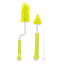 Baby Bottle Brush Set, 360 Rotating Silicone Cleaning Brush with Soft Bristles and Upright Storage