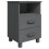 Berkfield Bedside Cabinet HAMAR Dark Grey 40x35x62 cm Solid Wood Pine 2