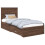 vidaXL Bed Frame Brown Oak and Silver 75 x 190 cm Engineered Wood 2