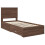 vidaXL Bed Frame Brown Oak and Silver 75 x 190 cm Engineered Wood 4