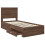 vidaXL Bed Frame Brown Oak and Silver 75 x 190 cm Engineered Wood 5