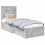 Berkfield Bed Frame Concrete Grey and Silver 70 x 190 cm Engineered Wood 2