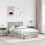 Berkfield Bed Frame Concrete Grey 135 x 190 cm Engineered Wood 3