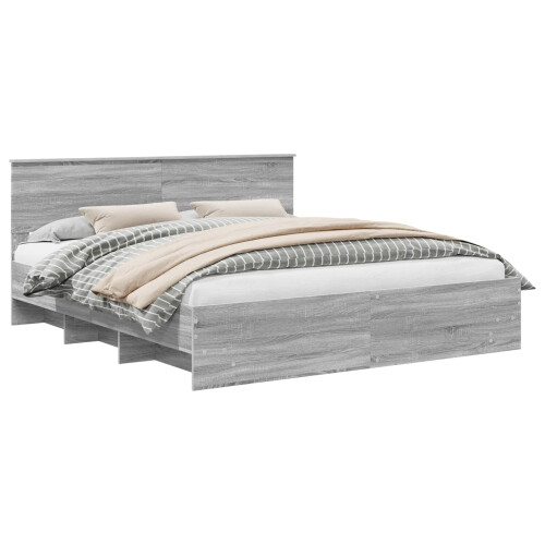 Berkfield Bed Frame Grey Sonoma 180 x 200 cm Engineered Wood 1