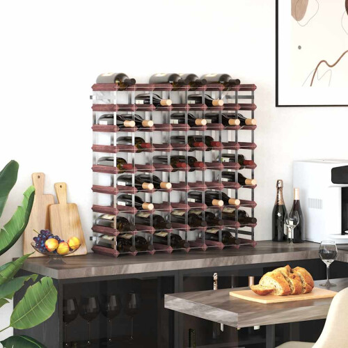 Berkfield Wine Rack for 72 Bottles Brown Solid Wood Pine 2