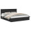 Berkfield Storage Bed with Headboard Black 200 x 200 cm Engineered Wood 2
