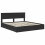 Berkfield Storage Bed with Headboard Black 200 x 200 cm Engineered Wood 4