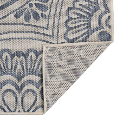 Berkfield Outdoor Flatweave Rug 140x200 cm Blue Pattern 1