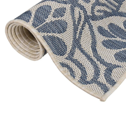 Berkfield Outdoor Flatweave Rug 140x200 cm Blue Pattern 2