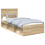 Berkfield Bed Frame with Headboard Sonoma 90 x 190 cm Solid Pine Wood 2
