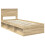 Berkfield Bed Frame with Headboard Sonoma 90 x 190 cm Solid Pine Wood 4