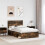 Berkfield Bed Frame with Storage Smoked Oak 120 x 190 cm Solid Pine Wood 3