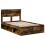 Berkfield Bed Frame with Storage Smoked Oak 120 x 190 cm Solid Pine Wood 4