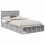 Berkfield Bed Frame with Shelf Grey Sonoma 120 x 190 cm Engineered Wood 2
