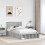 Berkfield Bed Frame with Shelf Grey Sonoma 120 x 190 cm Engineered Wood 3