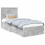 vidaXL Bed Frame Concrete Grey and Silver 75 x 190 cm Engineered Wood 2