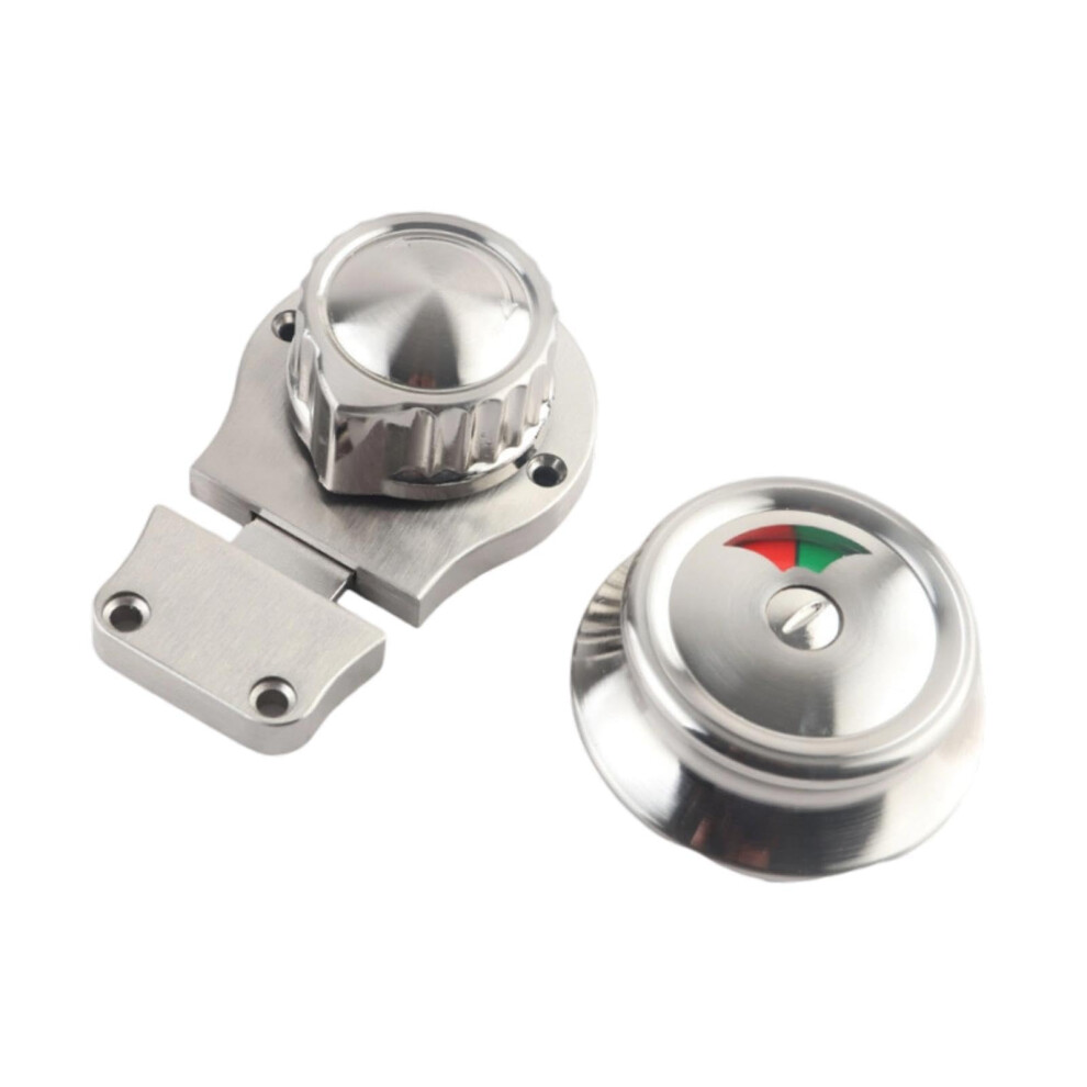 Stainless Steel Restroom Door Lock Indicator With Clear Occupied Vacant Display Bathroom Stall Latch 9351714800822