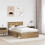 Berkfield Bed Frame Artisian Oak 120 x 190 cm Solid Pine Wood 3