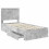 vidaXL Bed Frame Concrete Grey and Silver 75 x 190 cm Engineered Wood 5