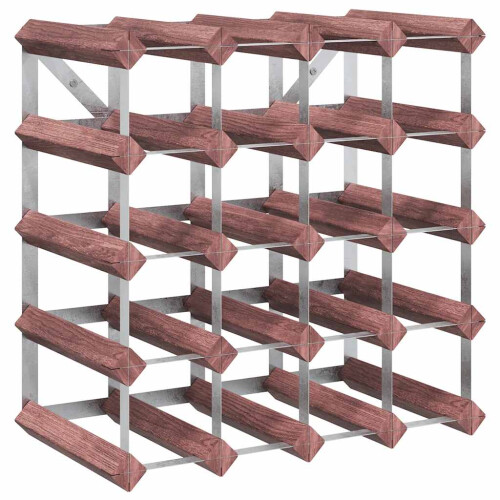 Berkfield Wine Rack for 20 Bottles Brown Solid Wood Pine 1