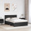 Berkfield Bed Frame with Headboard Black 140 x 200 cm Engineered Wood 3