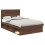 Berkfield Bed Frame with Headboard Brown Oak 120 x 190 cm Solid Pine Wood 2
