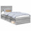 Berkfield Bed Frame Grey Sonoma 90 x 190 cm Solid Pine Wood 2