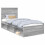 Berkfield Bed Frame Grey Sonoma 90 x 190 cm Solid Pine Wood 2