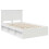 Berkfield Bed Frame with Headboard White 120 x 190 cm Solid Pine Wood 4