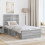 vidaXL Bed Frame Grey Sonoma 75 x 190 cm Solid Pine Wood 3