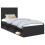 vidaXL Bed Frame with Headboard Black 75 x 190 cm Solid Pine Wood 2