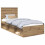 vidaXL Bed Frame Artisian Oak 75 x 190 cm Solid Pine Wood 2
