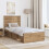 vidaXL Bed Frame Artisian Oak 75 x 190 cm Solid Pine Wood 3