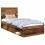Berkfield Bed Frame with Headboard Old Wood 75 x 190 cm Solid Pine Wood 2