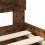 Berkfield Bed Frame with Drawer Smoked Oak 150 x 200 cm Solid Pine Wood 6