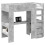 Berkfield Loft Bed Frame with Desk Concrete Grey 100 x 200 cm 2