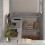Berkfield Loft Bed Frame with Desk Concrete Grey 100 x 200 cm 3