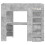 Berkfield Loft Bed Frame with Desk Concrete Grey 100 x 200 cm 5
