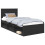Berkfield Bed Frame with Headboard Black 90 x 190 cm Solid Pine Wood 2