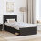 Berkfield Bed Frame with Headboard Black 90 x 190 cm Solid Pine Wood 3