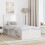 Berkfield Bed Frame with Headboard White 90 x 190 cm Solid Pine Wood 3